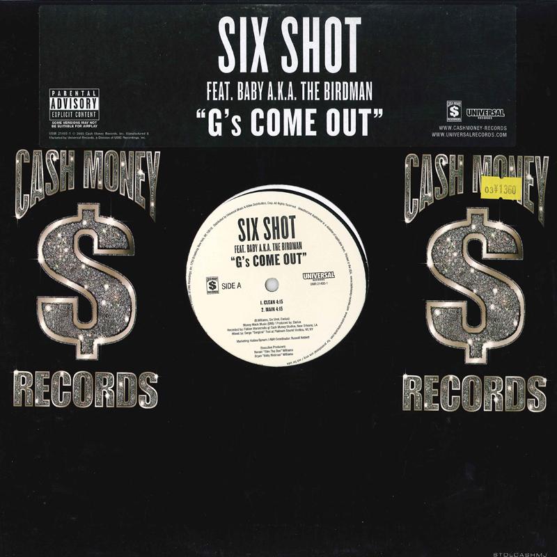 12inch Record SIX SHOT - G s Come Out B000423111,UNIR CASH MONEY 2005 US Rap & Hip-Hop/R&B Used
12inch Record SIX SHOT - G s Come Out B000423111,UNIR CASH MONEY 2005 US Rap & Hip-Hop/R&B Used
