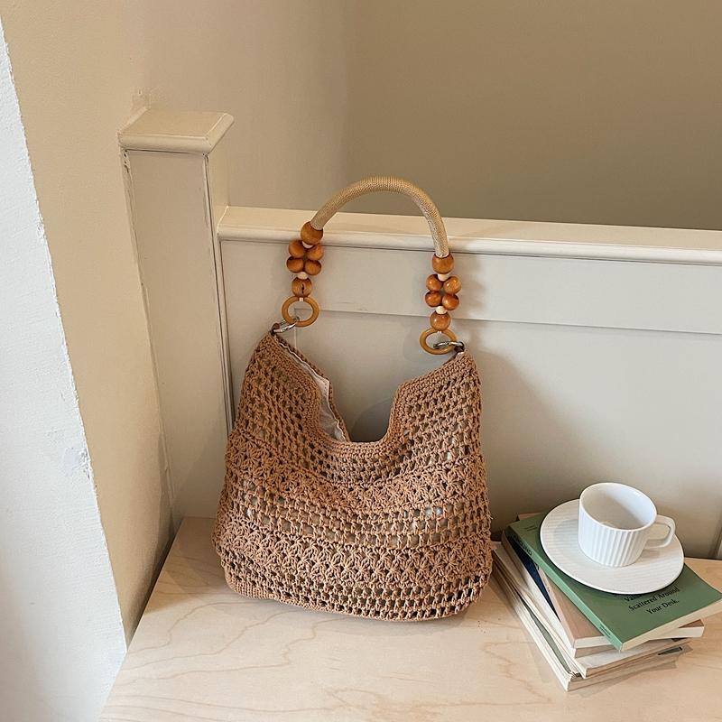 Women s Small Woven Wooden Bead Handbags Female Daily Summer Beach Casual Shoulder Bags 2026 New Fashion Trend Underarm Bag 37cmx32cmx9cm
Women s Small Woven Wooden Bead Handbags Female Daily Summer Beach Casual Shoulder Bags 2026 New Fashion Trend Underarm Bag 37cmx32cmx9cm
