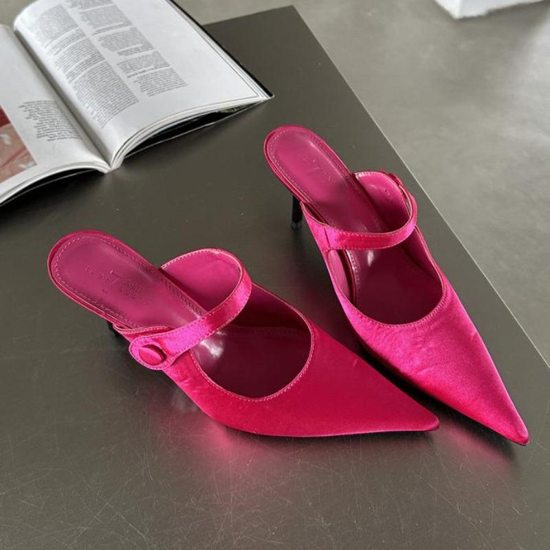 Модные атласные туфли-лодочки с пуговицей и острым носком, женские тапочки, модные туфли-мюли на тонком высоком каблуке, женская обувь, zapatos de mujer 39
Модные атласные туфли-лодочки с пуговицей и острым носком, женские тапочки, модные туфли-мюли на тонком высоком каблуке, женская обувь, zapatos de mujer 39