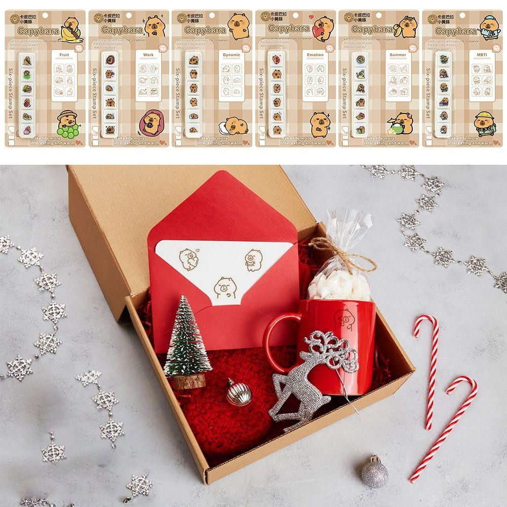 6PCS/Set DIY Альбом Журнал Планувальник Самочорнильна Печатка Капібара Візерунки Графіті Штамповані Іграшки Студенти MBTI
6PCS/Set DIY Альбом Журнал Планувальник Самочорнильна Печатка Капібара Візерунки Графіті Штамповані Іграшки Студенти MBTI