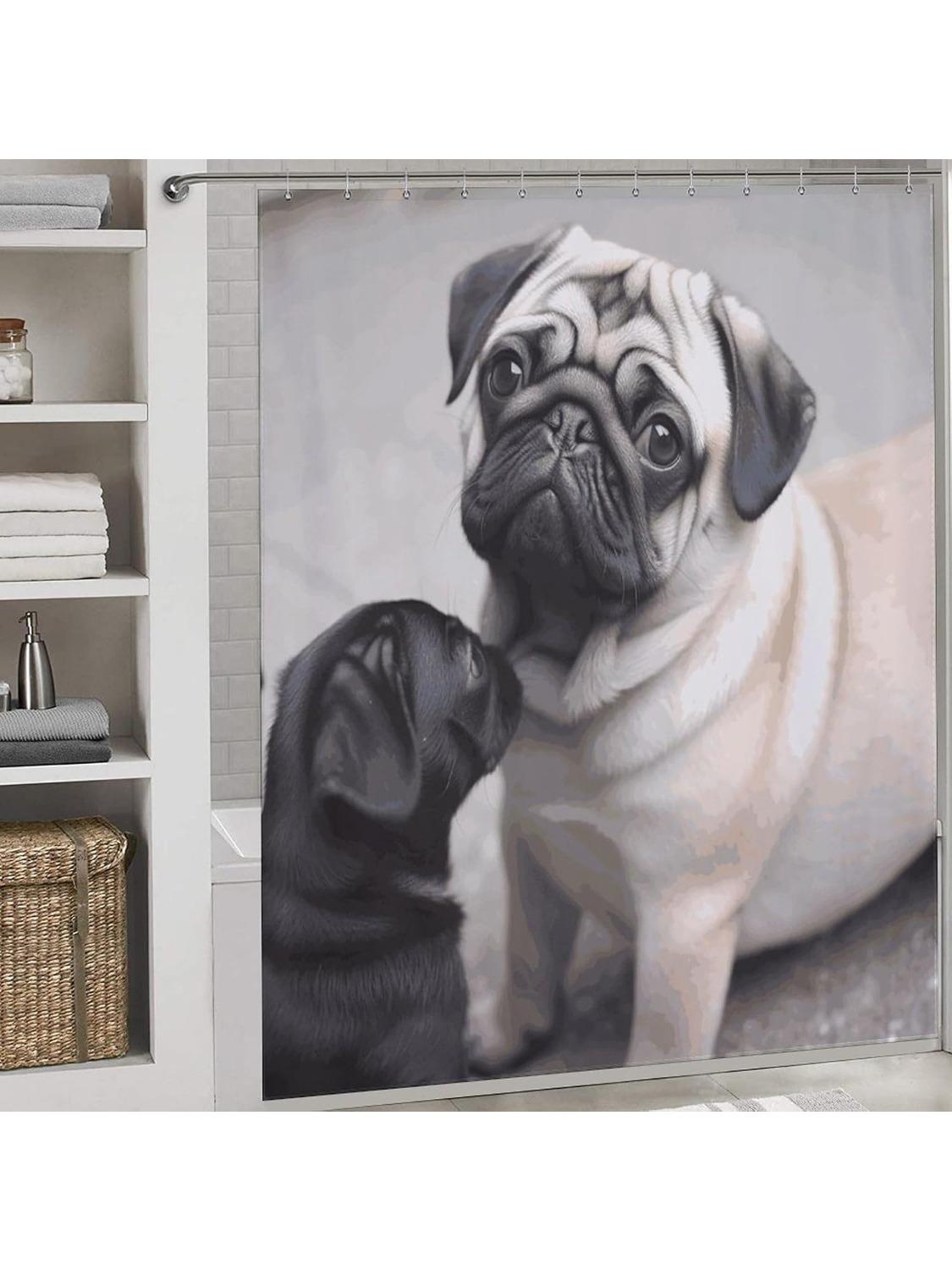 Cute Pet Pug Shower Curtains For Bathroom Lightweight Waterproof Washable Fabric Shower Curtains Boho Shower Modern Farmhouse W60H190(CM)-1 Pcs
Cute Pet Pug Shower Curtains For Bathroom Lightweight Waterproof Washable Fabric Shower Curtains Boho Shower Modern Farmhouse W60H190(CM)-1 Pcs