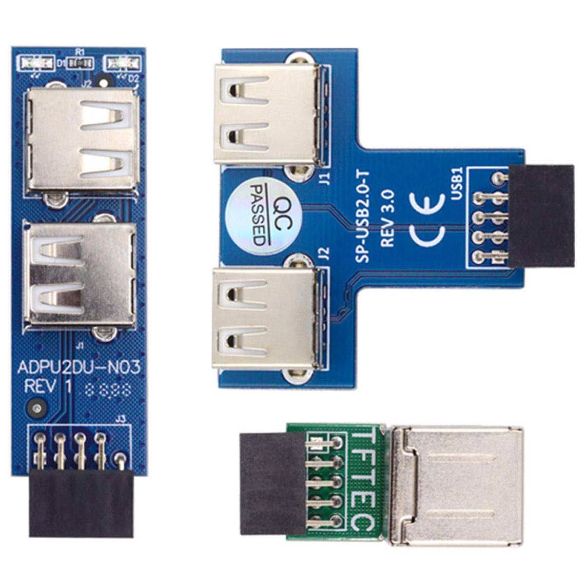 U2-075-9P 3Pcs/Set 9Pin USB2.0 Motherboard Front Panel Header Female to Dual USB Female Adapter Vertical/Horizontal Type As Shown A
U2-075-9P 3Pcs/Set 9Pin USB2.0 Motherboard Front Panel Header Female to Dual USB Female Adapter Vertical/Horizontal Type As Shown A