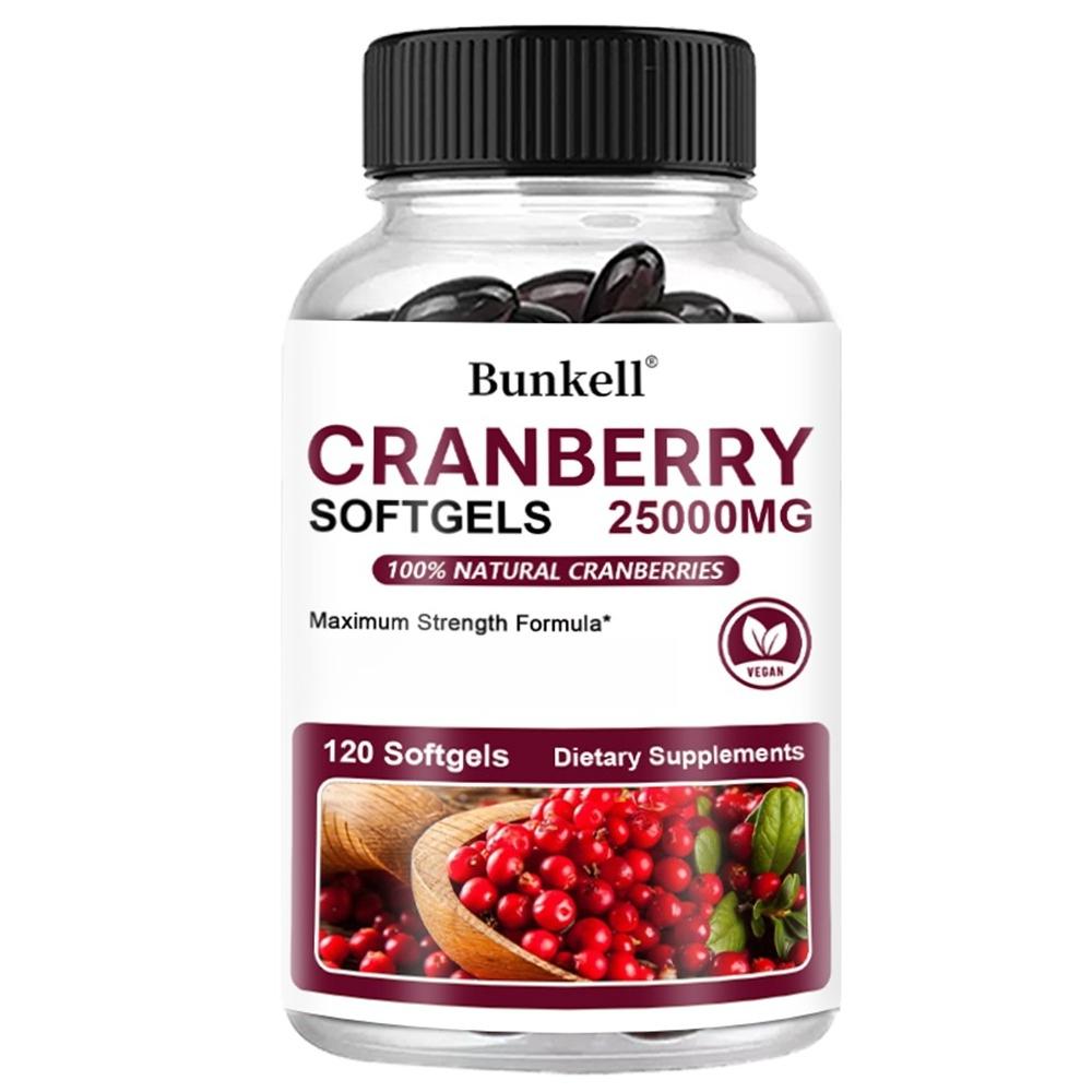 Cranberry Softgels 25000 Mg, Dietary Supplement, With Vitamin C, 120 Softgels Per Bottle 120 Capsules
Cranberry Softgels 25000 Mg, Dietary Supplement, With Vitamin C, 120 Softgels Per Bottle 120 Capsules