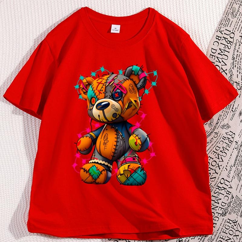 Tattered Teddy Bear T Shirt Printed Cotton Graphic T Shirts Cool Streetwear Men Women Tshirt Loose Round Neck Breathable Tops S
Tattered Teddy Bear T Shirt Printed Cotton Graphic T Shirts Cool Streetwear Men Women Tshirt Loose Round Neck Breathable Tops S