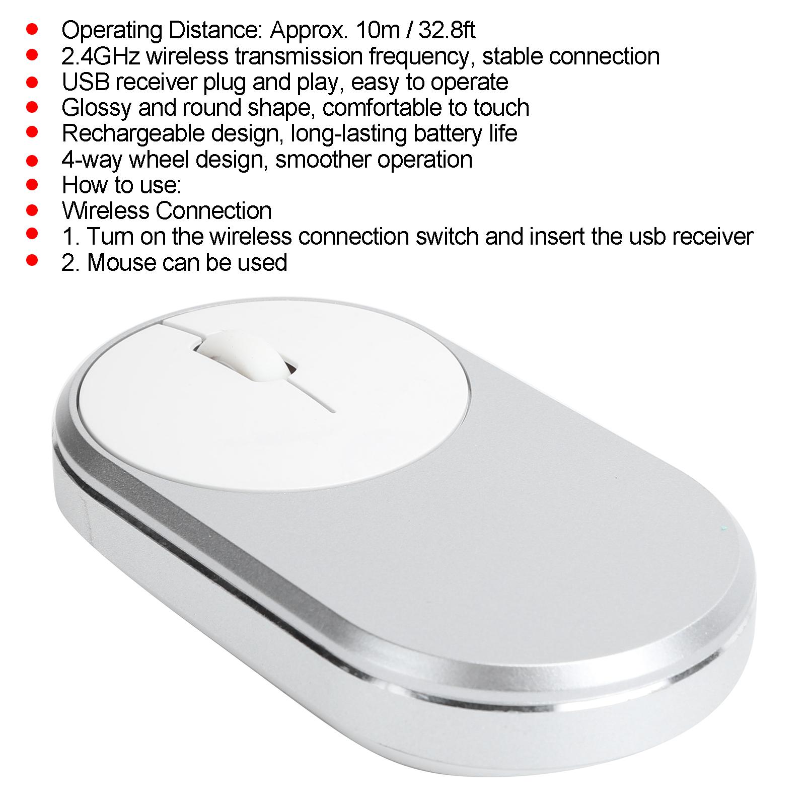2.4Ghz Wireless Mouse Chargeable Optical USB Plugin Notebook Accessories(Golden )
2.4Ghz Wireless Mouse Chargeable Optical USB Plugin Notebook Accessories(Golden )