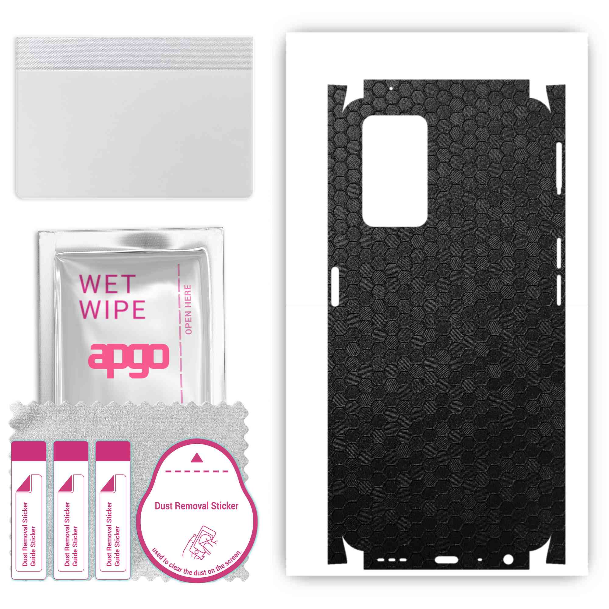 apgo Protective Skin Sticker for the back+sides compatible with Oppo K10, Full Wrap Film, Foil, Vinyl - Pattern Black Honeycomb
apgo Protective Skin Sticker for the back+sides compatible with Oppo K10, Full Wrap Film, Foil, Vinyl - Pattern Black Honeycomb