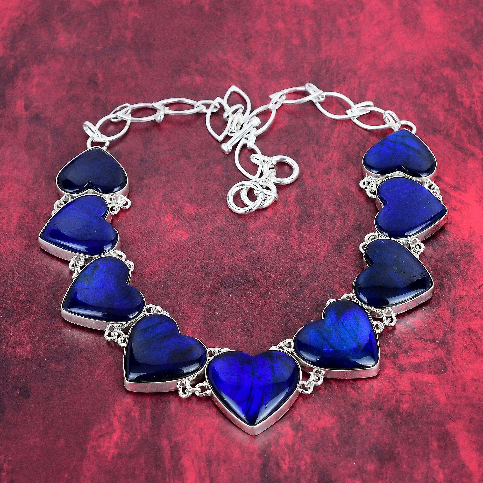 Ожерелье в форме сердца с синим лабрадоритом, ожерелье из стерлингового серебра 925 пробы с драгоценными камнями, изысканные ювелирные изделия ручной работы Adjustable with 18 inches фиолетовый
Ожерелье в форме сердца с синим лабрадоритом, ожерелье из стерлингового серебра 925 пробы с драгоценными камнями, изысканные ювелирные изделия ручной работы Adjustable with 18 inches фиолетовый