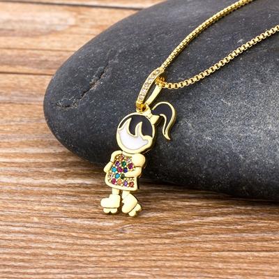 Fashion Family Rainbow Boy Girl Kids Pendant Chain Necklace for Woman Collares Copper CZ New Year Birthday Christmas Jewelry
Fashion Family Rainbow Boy Girl Kids Pendant Chain Necklace for Woman Collares Copper CZ New Year Birthday Christmas Jewelry