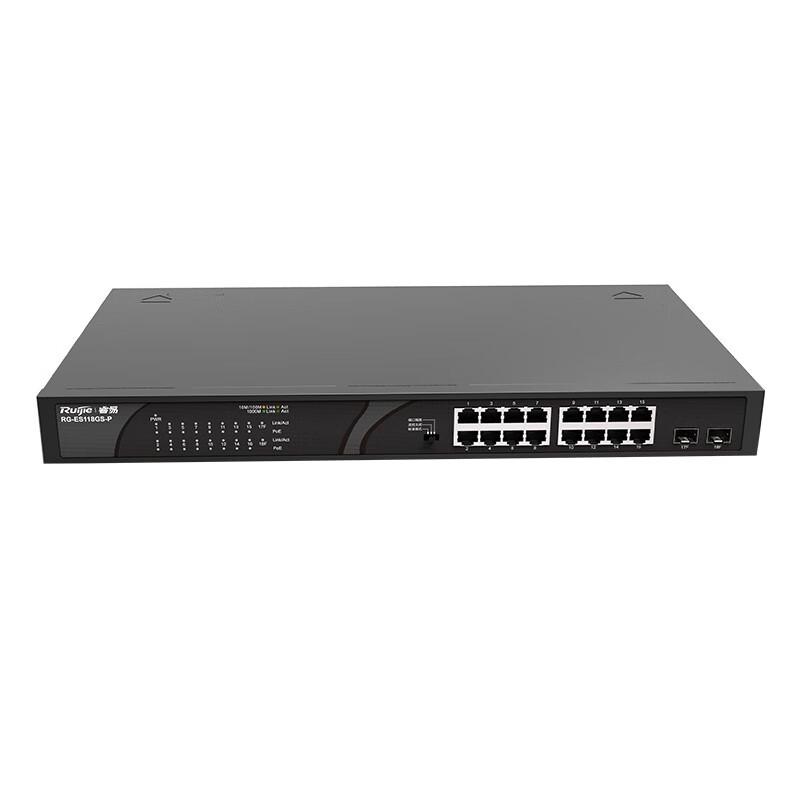 Ruijie RG-ES118GS-P-E 16-Port Gigabit Unmanaged PoE Switch
Ruijie RG-ES118GS-P-E 16-Port Gigabit Unmanaged PoE Switch