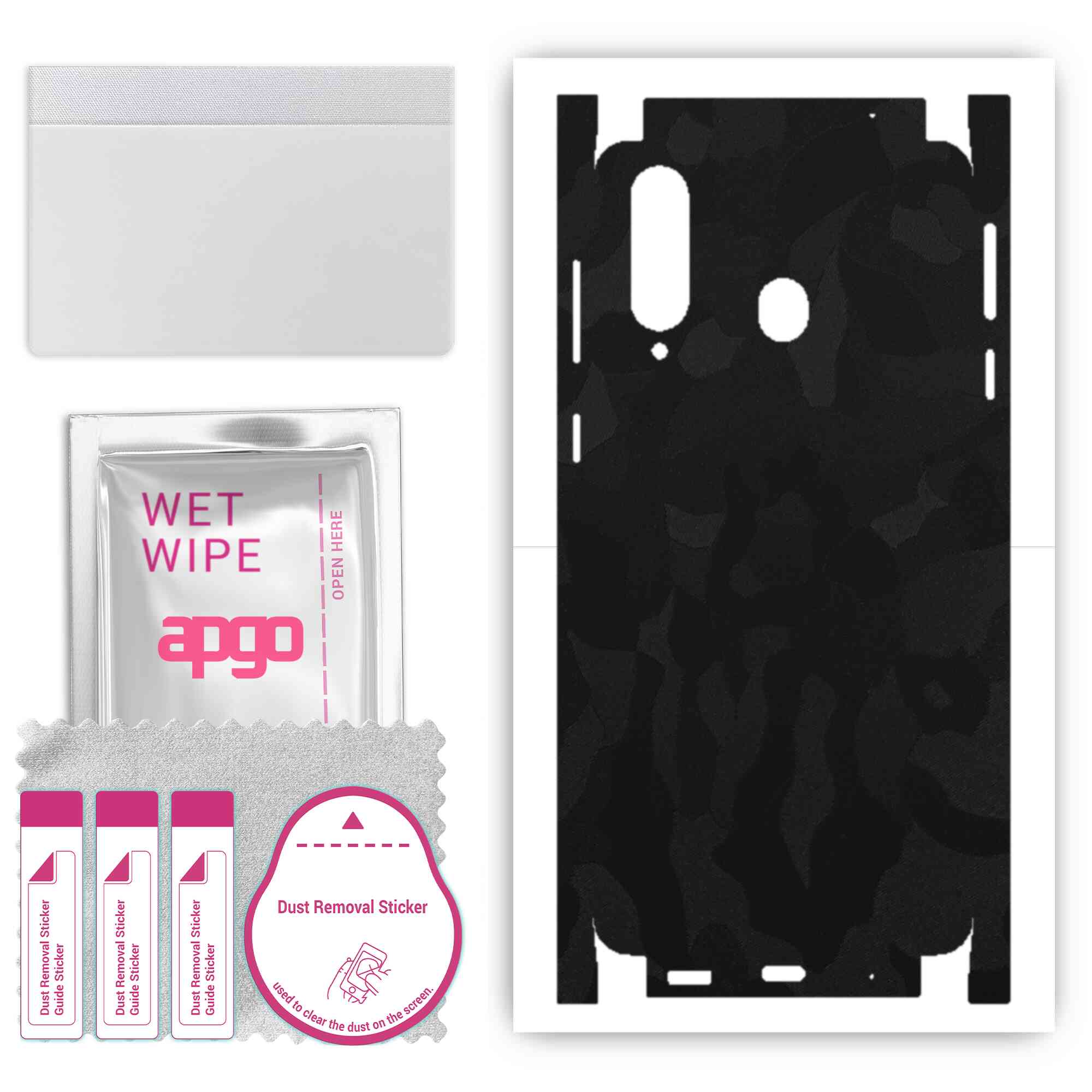 apgo Protective Skin Sticker for the back+sides compatible with Samsung Galaxy A8s, Full Wrap Film, Foil, Vinyl - Pattern Black Camo
apgo Protective Skin Sticker for the back+sides compatible with Samsung Galaxy A8s, Full Wrap Film, Foil, Vinyl - Pattern Black Camo
