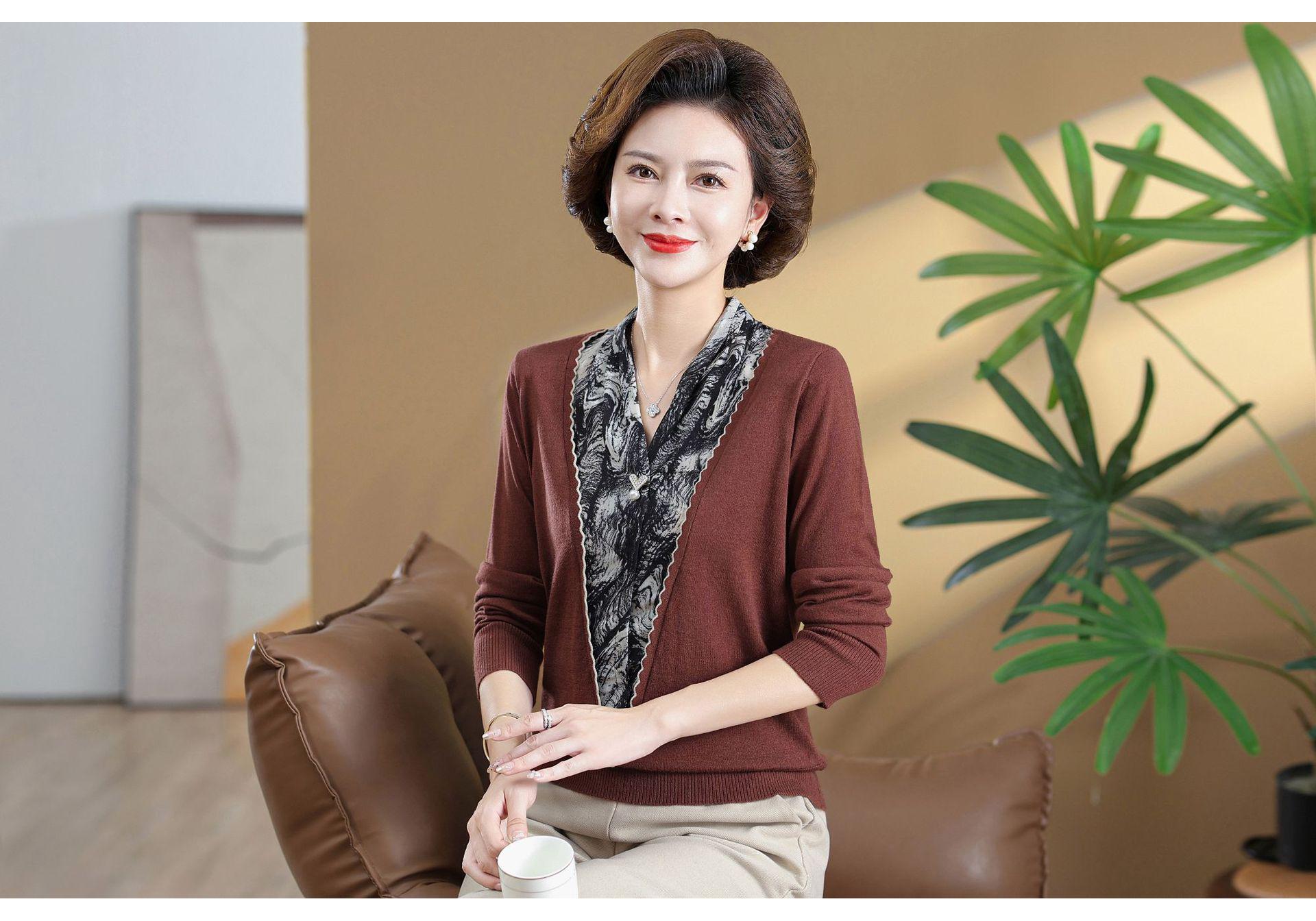 Spring Knit Top for Middle-Aged & Elderly Women: Lightweight Long-Sleeve T-Shirt Layer 2XL (recommended 135-150 jin) кирпич красный
Spring Knit Top for Middle-Aged & Elderly Women: Lightweight Long-Sleeve T-Shirt Layer 2XL (recommended 135-150 jin) кирпич красный