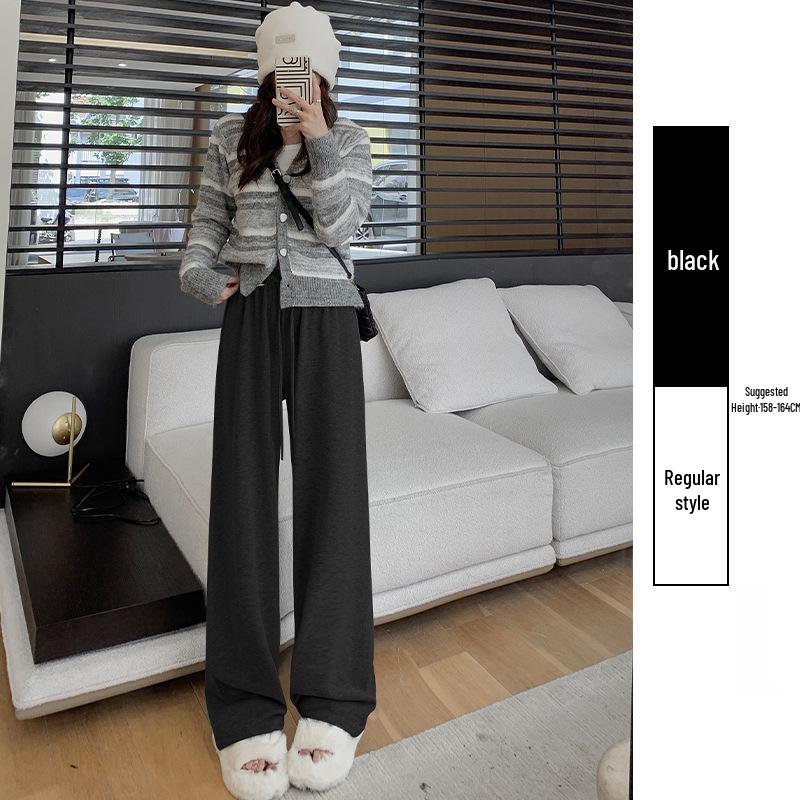 Темно-серые повседневные брюки с высокой посадкой и широкими штанинами - Осенне-зимний расслабленный крой для женщин M: 96-110 lbs
Темно-серые повседневные брюки с высокой посадкой и широкими штанинами - Осенне-зимний расслабленный крой для женщин M: 96-110 lbs