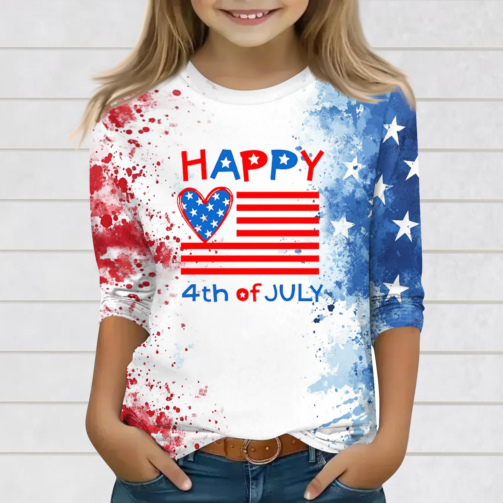 Принти Принти для дівчат-підлітків 3-10 років Футболки з круглим вирізом та рукавами 3/4 Модні топи Комплектні футболки 160
Принти Принти для дівчат-підлітків 3-10 років Футболки з круглим вирізом та рукавами 3/4 Модні топи Комплектні футболки 160