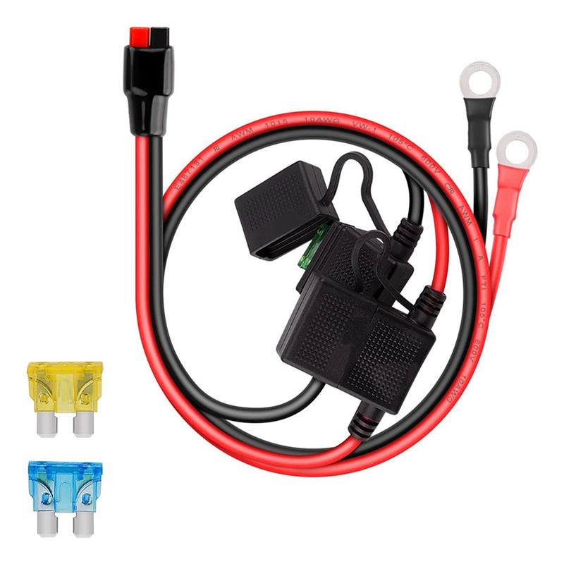 Portable Dual Positive Negative ATC Style Fuse Holder 10AWG Wire With Ring Terminals And 45A Connectors For Automotive (Black,NONE) чёрный
Portable Dual Positive Negative ATC Style Fuse Holder 10AWG Wire With Ring Terminals And 45A Connectors For Automotive (Black,NONE) чёрный