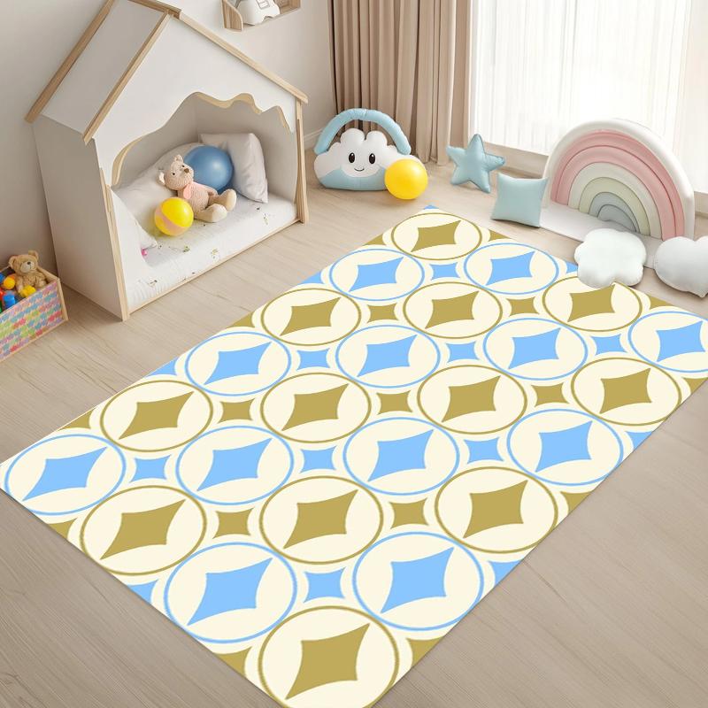 Geometric Diamond Kids Area Rug Non Slip Washable Floor Carpet with Red Green Blue Gold Pattern Design for Playroom Bedroom 40X60CM
Geometric Diamond Kids Area Rug Non Slip Washable Floor Carpet with Red Green Blue Gold Pattern Design for Playroom Bedroom 40X60CM