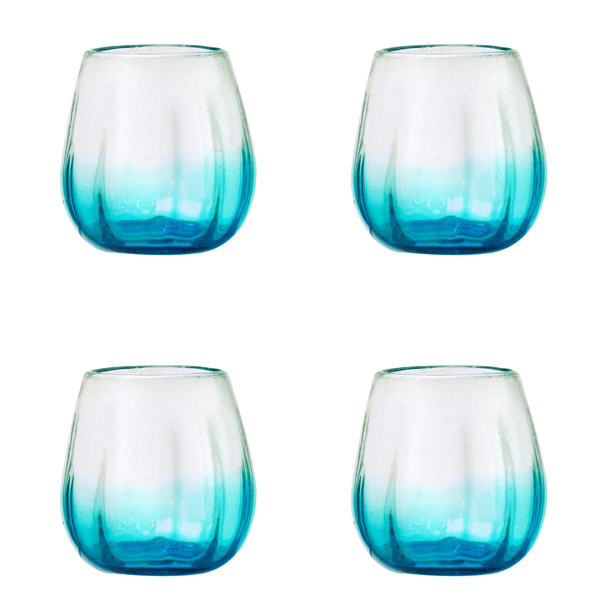 Amici Home Rosa Stemless Wine Glasses Light Blue Set of 4 Authentic Mexican Handmade Glasses Red or White Wine Glasses 16 Wine/Cocktail oz.
Amici Home Rosa Stemless Wine Glasses Light Blue Set of 4 Authentic Mexican Handmade Glasses Red or White Wine Glasses 16 Wine/Cocktail oz.