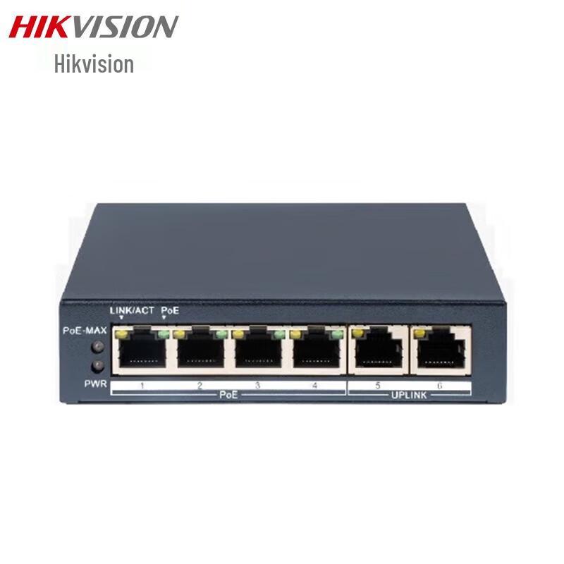 Hikvision Cloud Managed 6-Port Gigabit PoE Switch CN plug (adapter included)
Hikvision Cloud Managed 6-Port Gigabit PoE Switch CN plug (adapter included)