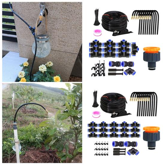10M/15M Garden Irrigation System Irrigation Hose with 360-Degree Bendable Nozzles Quick Connect Drip Irrigation System for Greenhouse Lawn Watering 10M
10M/15M Garden Irrigation System Irrigation Hose with 360-Degree Bendable Nozzles Quick Connect Drip Irrigation System for Greenhouse Lawn Watering 10M