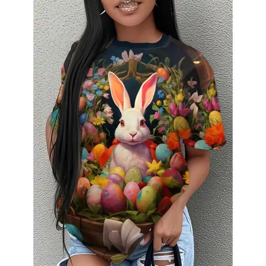 Футболки с 3D-принтом «Кролик», летние новые, с круглым вырезом и короткими рукавами, из дышащей легкой ткани для женщин, повседневные спортивные футболки 6XL
Футболки с 3D-принтом «Кролик», летние новые, с круглым вырезом и короткими рукавами, из дышащей легкой ткани для женщин, повседневные спортивные футболки 6XL