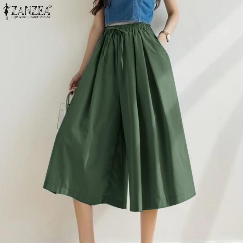 ZANZEA Women Drawstring Elastic Waist Solid Color Casual Loose Wide Leg Pants S зелёный
ZANZEA Women Drawstring Elastic Waist Solid Color Casual Loose Wide Leg Pants S зелёный