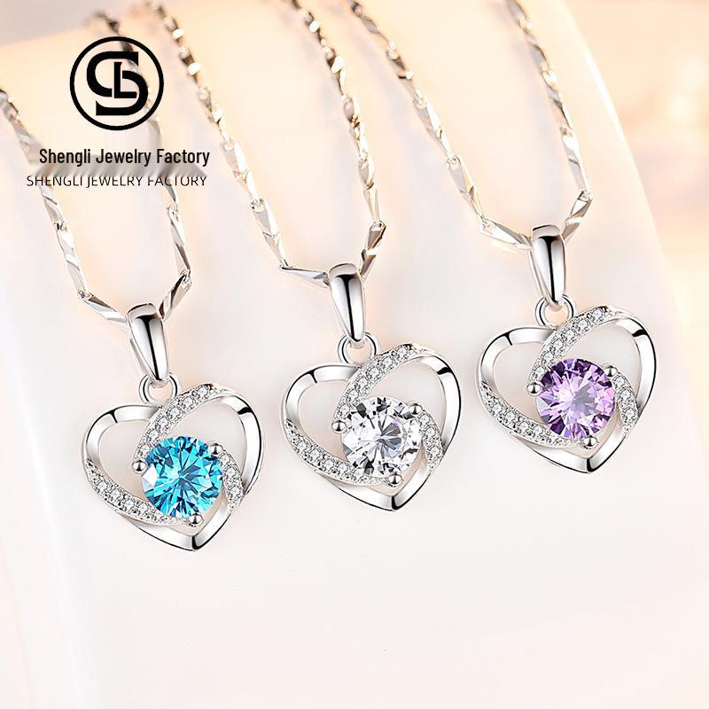S999 Sterling Silver Heart Pendant Necklace - Women s Simple and Versatile Clavicle Chain, Japanese & Korean Style. S999
S999 Sterling Silver Heart Pendant Necklace - Women s Simple and Versatile Clavicle Chain, Japanese & Korean Style. S999