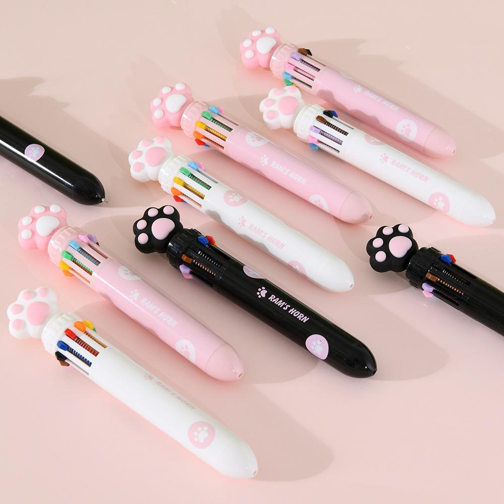 Chenxi Cute Cat Paw Multi-Color Ballpoint Pen – 10-Color Clickable Planner for Students
Chenxi Cute Cat Paw Multi-Color Ballpoint Pen – 10-Color Clickable Planner for Students