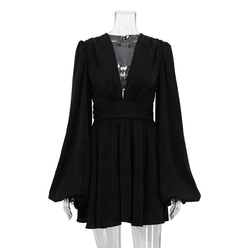 Платье с сексуальными рукавами-буфами, завышенной талией и V-образным вырезом, визуально омолаживающее Black(Tip: Waist not elastic) S
Платье с сексуальными рукавами-буфами, завышенной талией и V-образным вырезом, визуально омолаживающее Black(Tip: Waist not elastic) S