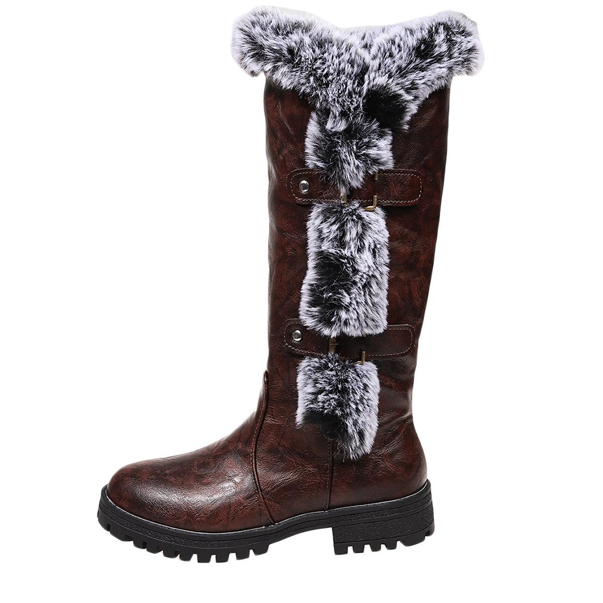 Plus Size Shoes for Women 36-43 Winter Fashion Women Platform Plush Warm Comfortable Non-slip Mid-calf Snow Boots Women Shoes 43 темно-коричневого кольору
Plus Size Shoes for Women 36-43 Winter Fashion Women Platform Plush Warm Comfortable Non-slip Mid-calf Snow Boots Women Shoes 43 темно-коричневого кольору