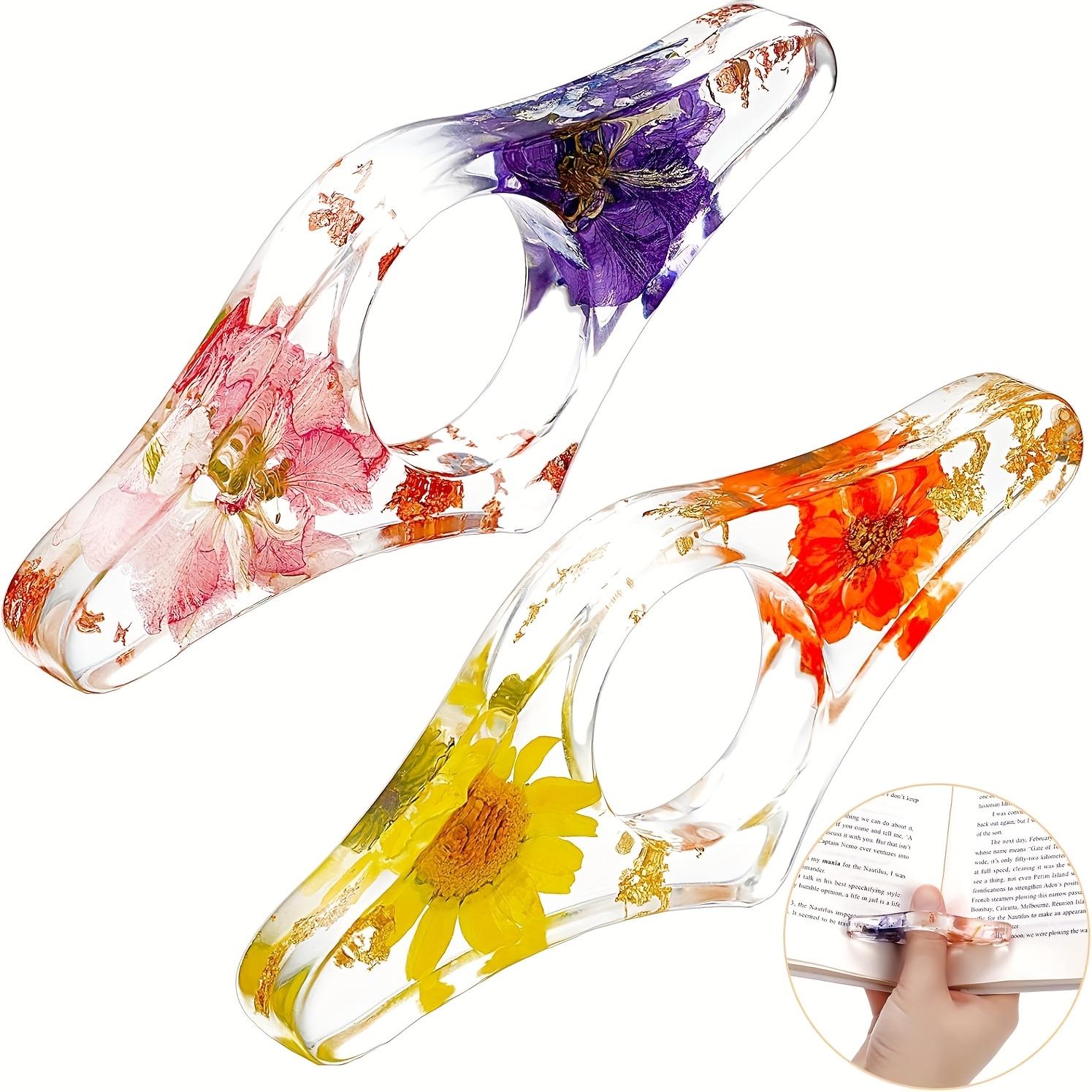 2pcs Handmade Resin Book Page Holder with Floral Design - Transparent Thumb Ring Bookmark, Elegant Book Lover Gift
2pcs Handmade Resin Book Page Holder with Floral Design - Transparent Thumb Ring Bookmark, Elegant Book Lover Gift
