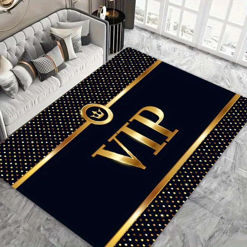 VIP Gold Dot Kitchen Mat Non-Slip Durable Polyester Rug, Elegant Black Gold for Kitchen Living Room Porch Decor 40x60cm
VIP Gold Dot Kitchen Mat Non-Slip Durable Polyester Rug, Elegant Black Gold for Kitchen Living Room Porch Decor 40x60cm