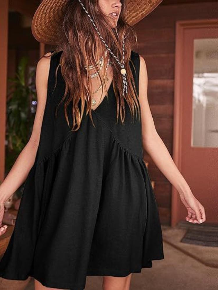 Women s V-Neck Sleeveless A-Line Dress with Ruffle Hem in Blue, Rose Pink, Olive Green, and Khaki XS чорний
Women s V-Neck Sleeveless A-Line Dress with Ruffle Hem in Blue, Rose Pink, Olive Green, and Khaki XS чорний