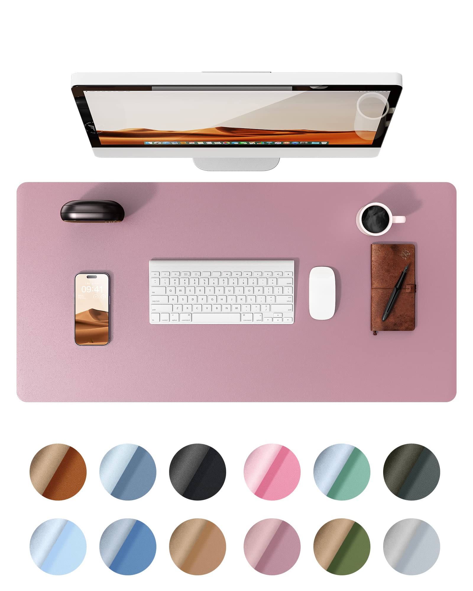 YSAGi Leather Desk Mat, Desk Pad, Large Mouse Pad, Non-Slip PU Leather Desk Blotter, Laptop Desk Pad, Waterproof Desk Writing Pad for Office and Home
YSAGi Leather Desk Mat, Desk Pad, Large Mouse Pad, Non-Slip PU Leather Desk Blotter, Laptop Desk Pad, Waterproof Desk Writing Pad for Office and Home