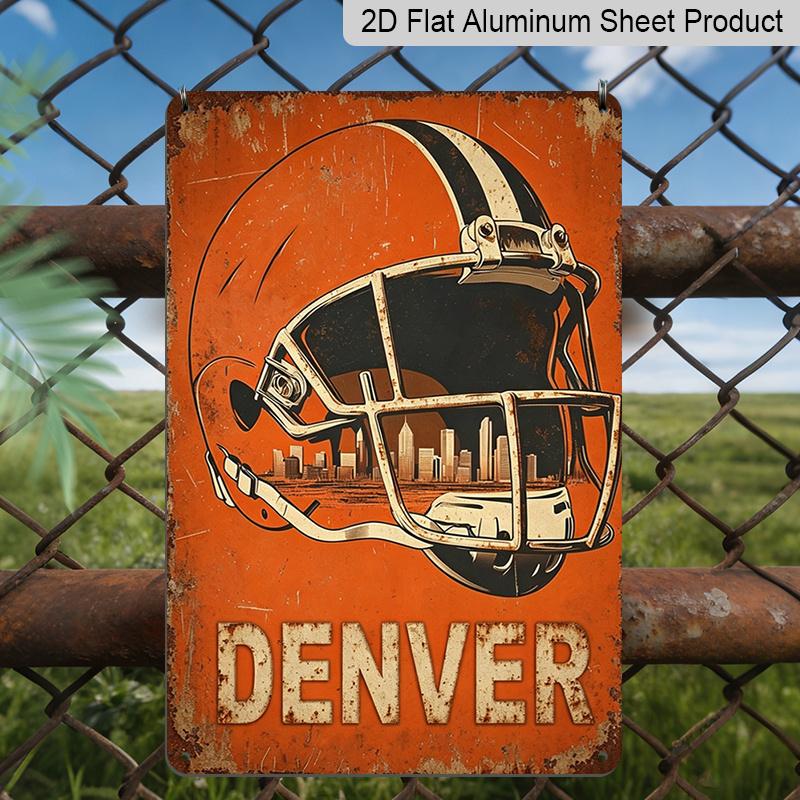 2D Flat Denver Football Helmet City Skyline Metal Sign Sports Wall Decor Durable Aluminum Material Man Cave, Sports Bar, Football Fan Room, Living 20*30cm
2D Flat Denver Football Helmet City Skyline Metal Sign Sports Wall Decor Durable Aluminum Material Man Cave, Sports Bar, Football Fan Room, Living 20*30cm