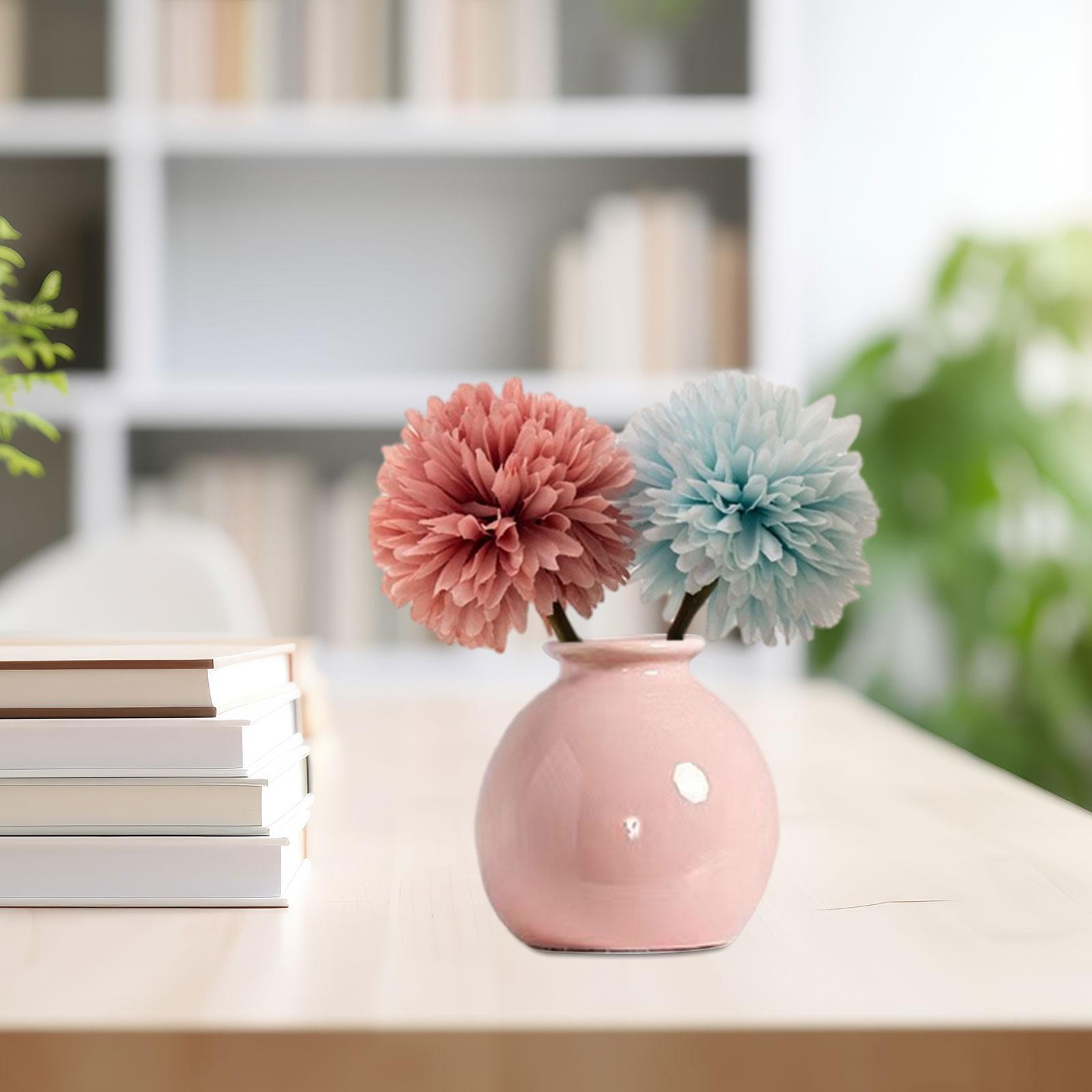 Ceramic Flower Vase Bud Vase Planter Mini Floral Arrangement Table Centerpiece for Valentine s Day Home Bookshelf Living Room рожевий
Ceramic Flower Vase Bud Vase Planter Mini Floral Arrangement Table Centerpiece for Valentine s Day Home Bookshelf Living Room рожевий