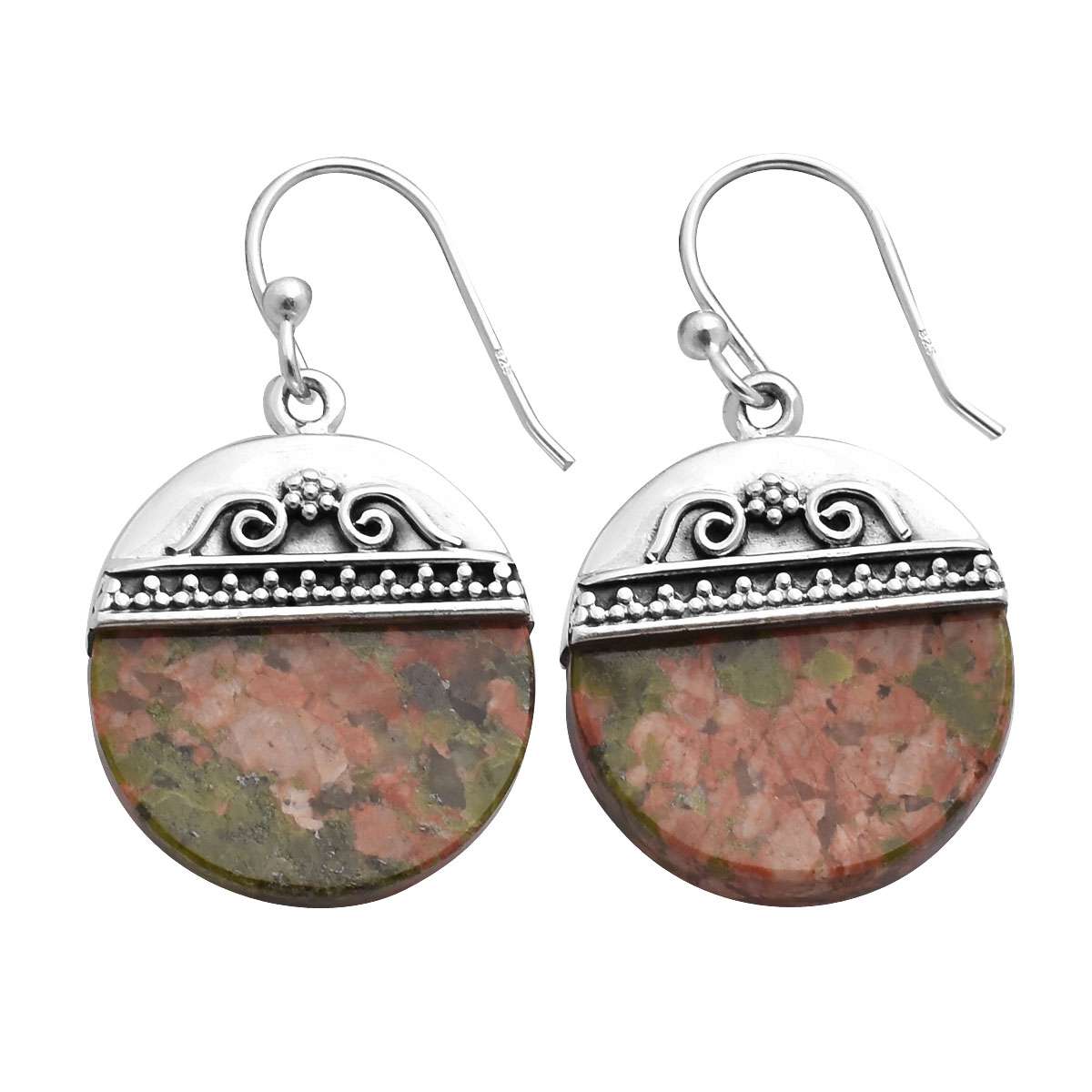 Unakite Gemstone Earrings Solid 925 Sterling Silver Handmade Earrings Jewelry Gift For Women And Girls E-3248
Unakite Gemstone Earrings Solid 925 Sterling Silver Handmade Earrings Jewelry Gift For Women And Girls E-3248