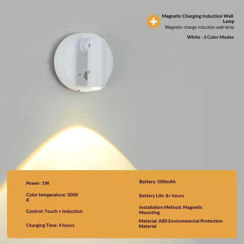 Magnetic Base USB Rechargeable LED Cordless Wall Light with Touch Switch Black White Magnet Dimmable Bedside Lamp for Reading White 3color
Magnetic Base USB Rechargeable LED Cordless Wall Light with Touch Switch Black White Magnet Dimmable Bedside Lamp for Reading White 3color