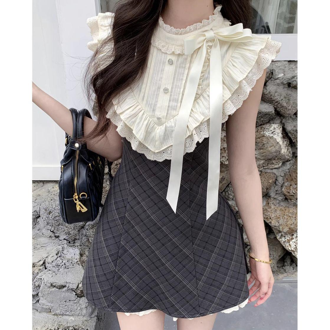 French Retro Lace Splice Sleeveless Dress for Women XL
French Retro Lace Splice Sleeveless Dress for Women XL