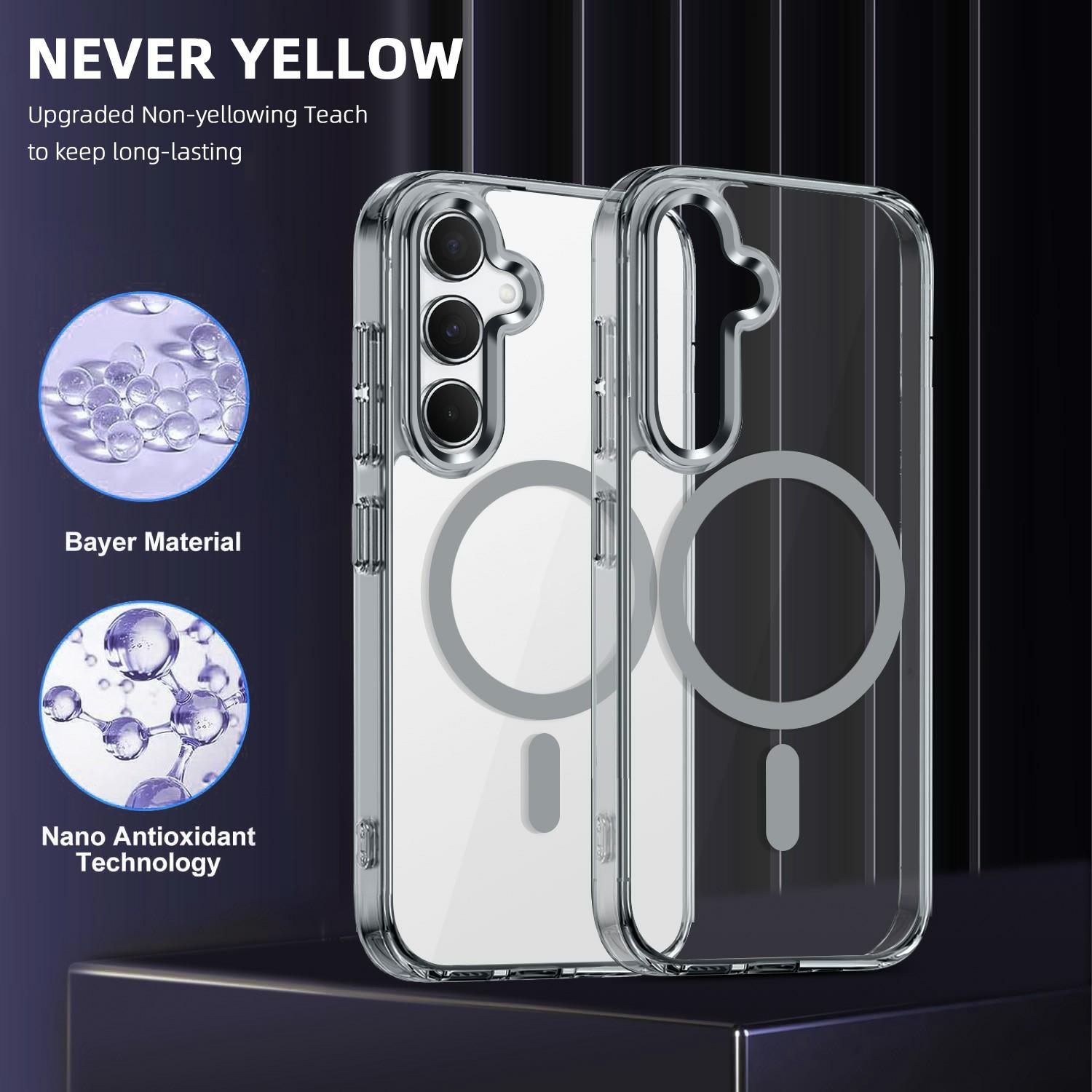 For Samsung Galaxy S24 FE Case Compatible with MagSafe TPU+PC Transparent Phone Cover Baby Blue
For Samsung Galaxy S24 FE Case Compatible with MagSafe TPU+PC Transparent Phone Cover Baby Blue
