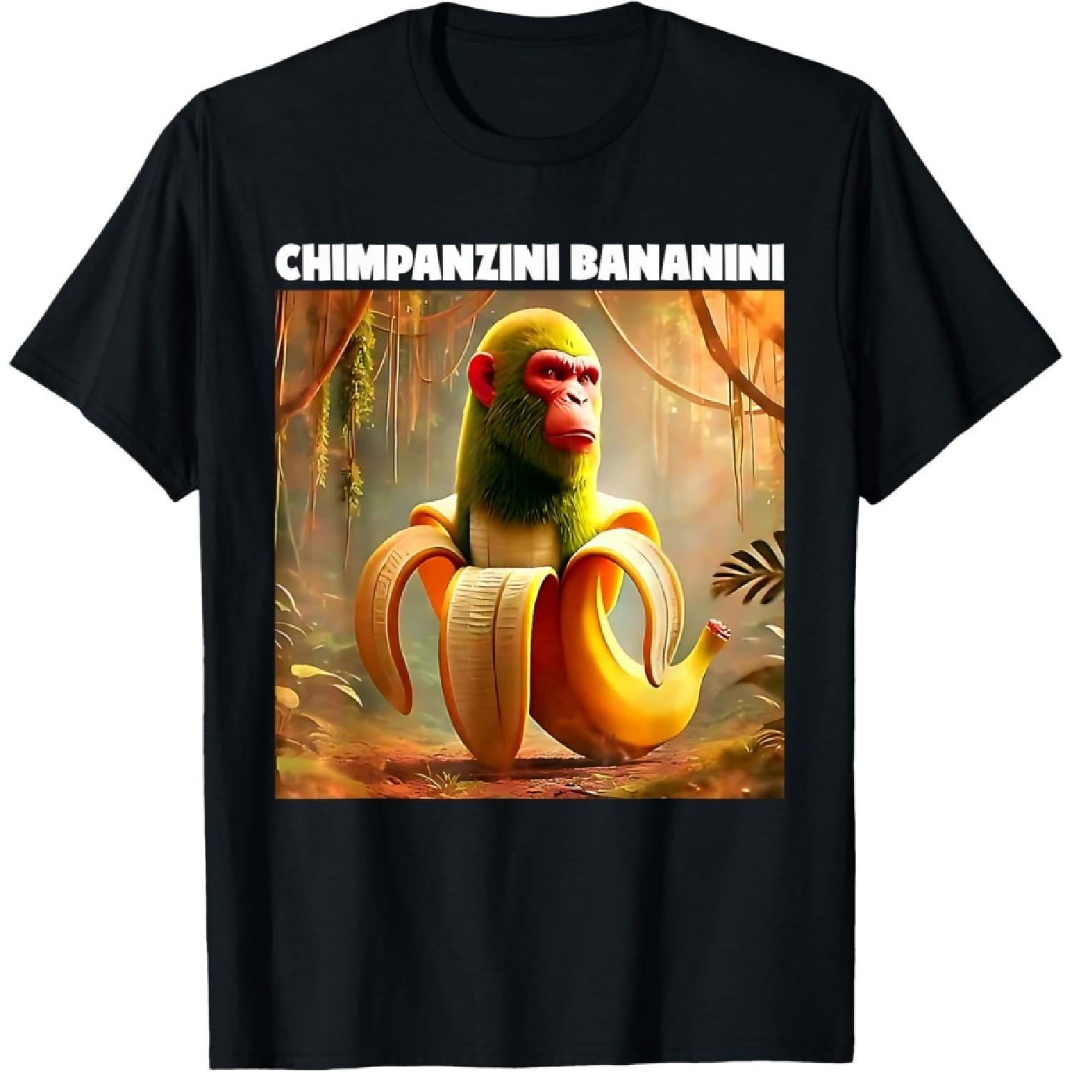 Shimpanzini Bananini Italian Brainrot Chimpanzee and Banana T-Shirt(1) XXXXXL чорний
Shimpanzini Bananini Italian Brainrot Chimpanzee and Banana T-Shirt(1) XXXXXL чорний