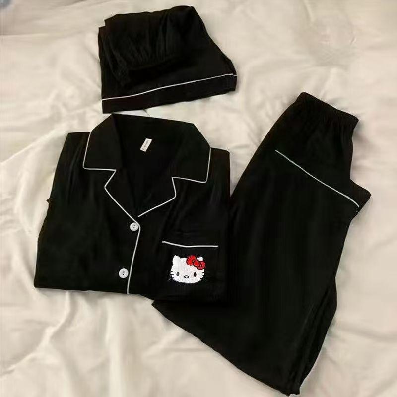 Жіночий літній бавовняний піжамний комплект Blue Bear - з коротким рукавом, милий мультяшний дизайн, три предмети для дому. L (100-120 Jin)
Жіночий літній бавовняний піжамний комплект Blue Bear - з коротким рукавом, милий мультяшний дизайн, три предмети для дому. L (100-120 Jin)