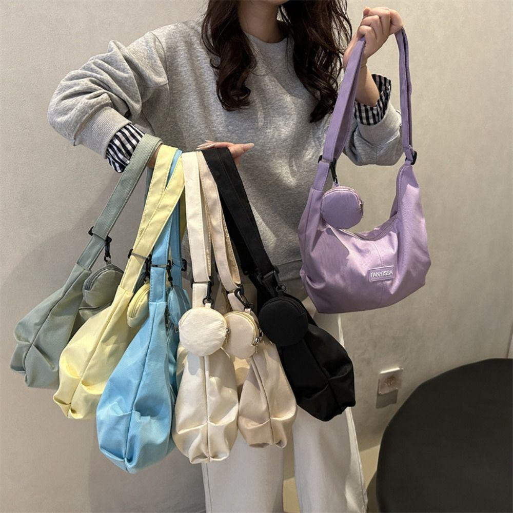 Cream Color Canvas Bag with Coin Purse Large Capacity Simple Dumpling Bag Girls фіолетовий
Cream Color Canvas Bag with Coin Purse Large Capacity Simple Dumpling Bag Girls фіолетовий