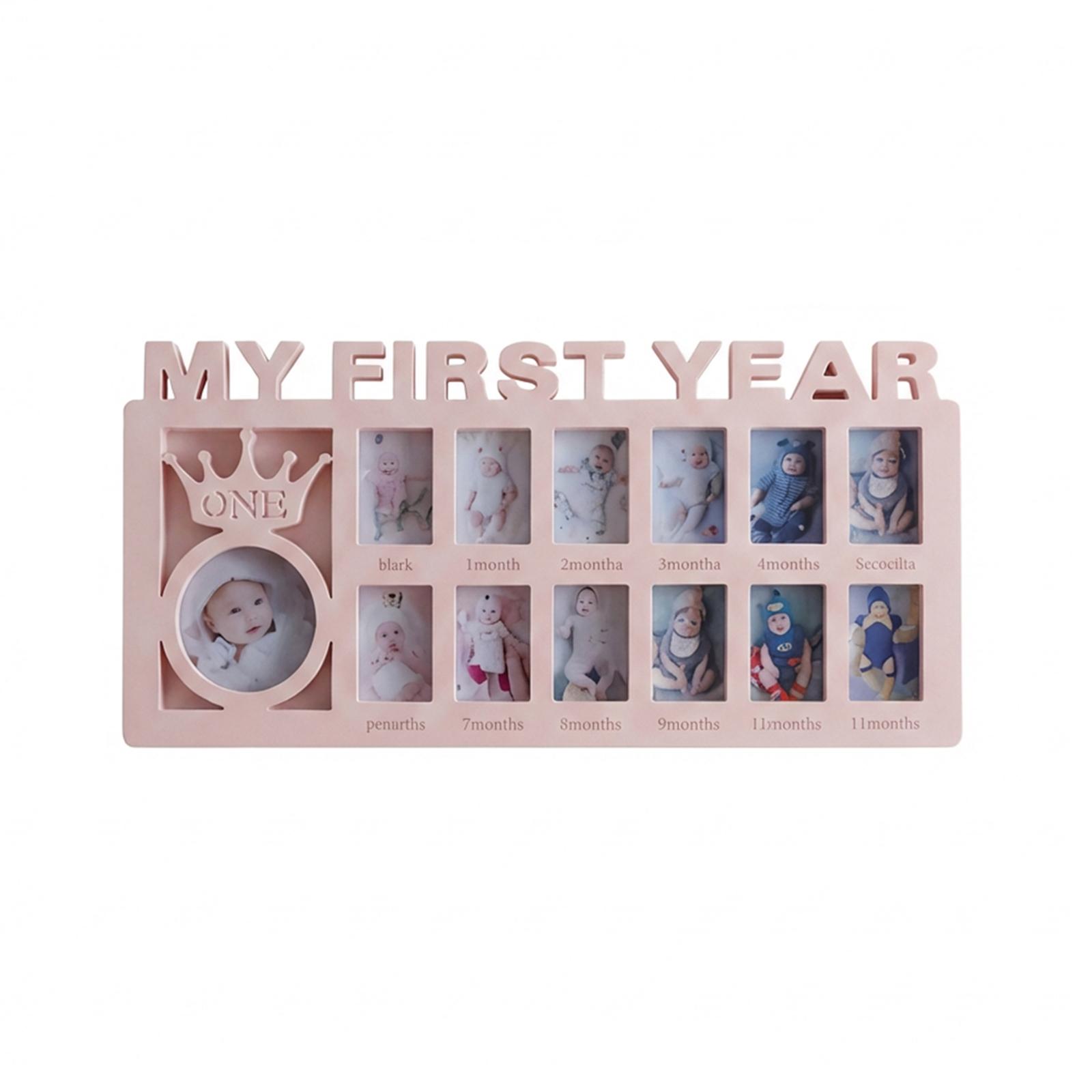 12-Month Baby Growth Memory Photo Frame Wall Hanging Desktop Display Frame Gift for Family Pink 40 x 19cm
12-Month Baby Growth Memory Photo Frame Wall Hanging Desktop Display Frame Gift for Family Pink 40 x 19cm