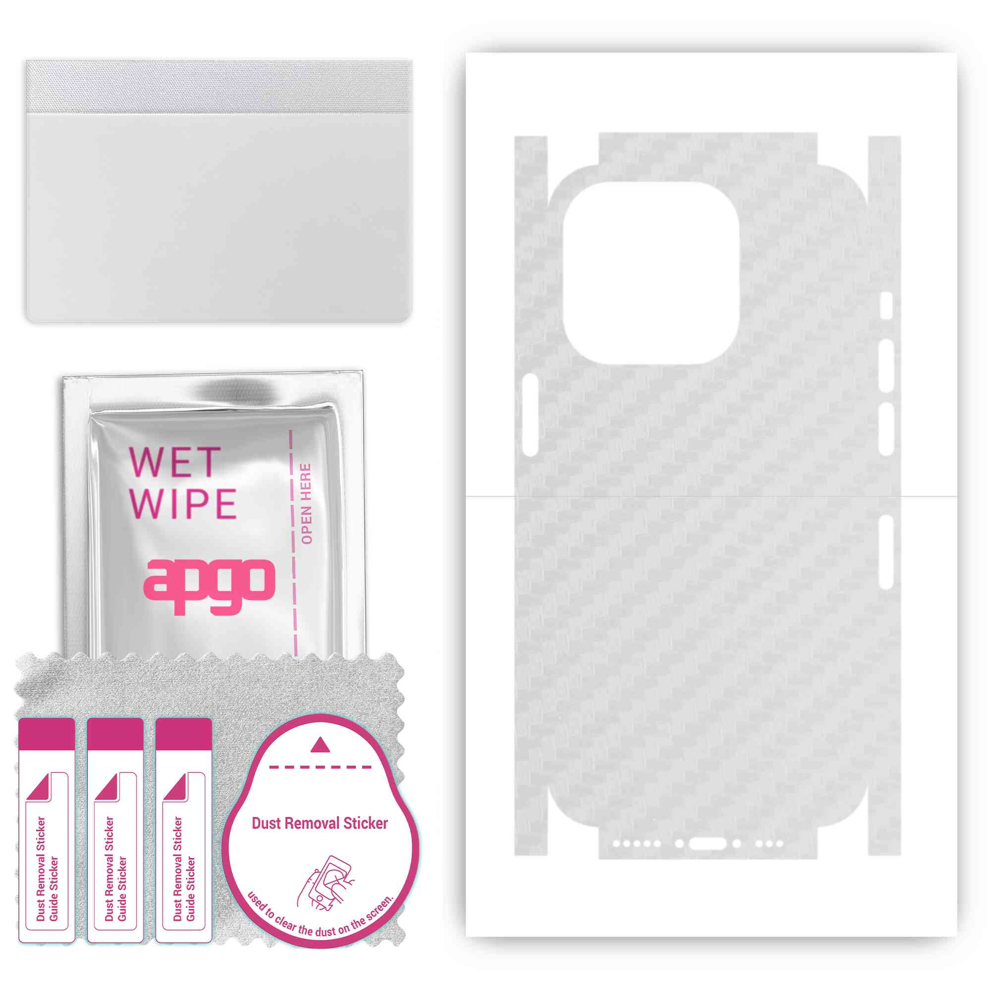 Apgo Protective Skin Sticker for the back+sides compatible with Apple iPhone 14 Pro, Full Wrap Film, Foil, Vinyl - Pattern Transparent Carbon
Apgo Protective Skin Sticker for the back+sides compatible with Apple iPhone 14 Pro, Full Wrap Film, Foil, Vinyl - Pattern Transparent Carbon