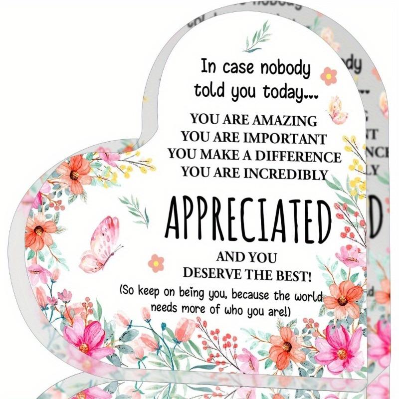2D Flat Heart-shaped Acrylic Motivational Gift Desktop Decoration, Floral Design, Suitable for Wall Decoration, Porch, Room, Villa, Home, Corridor or 10*10CM
2D Flat Heart-shaped Acrylic Motivational Gift Desktop Decoration, Floral Design, Suitable for Wall Decoration, Porch, Room, Villa, Home, Corridor or 10*10CM