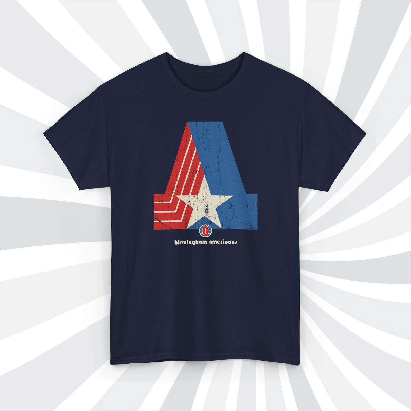 Birmingham Americans 1974 WFL Football Grunge Logo T shirt S
Birmingham Americans 1974 WFL Football Grunge Logo T shirt S