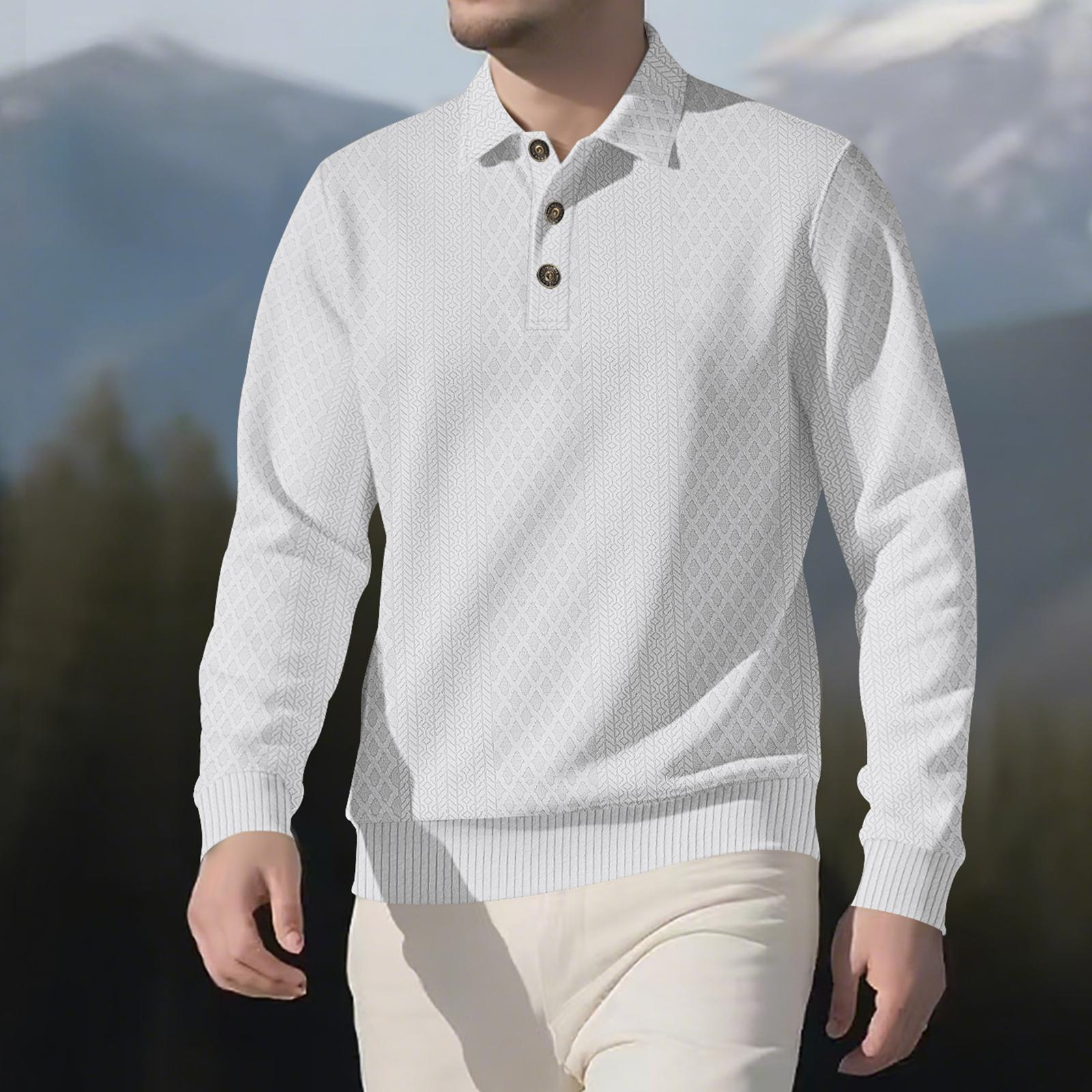 Мужская рубашка вязаной фактуры, длинный кардиган на пуговицах, однотонный повседневный топ с воротником, классический базовый стиль XL белый
Мужская рубашка вязаной фактуры, длинный кардиган на пуговицах, однотонный повседневный топ с воротником, классический базовый стиль XL белый