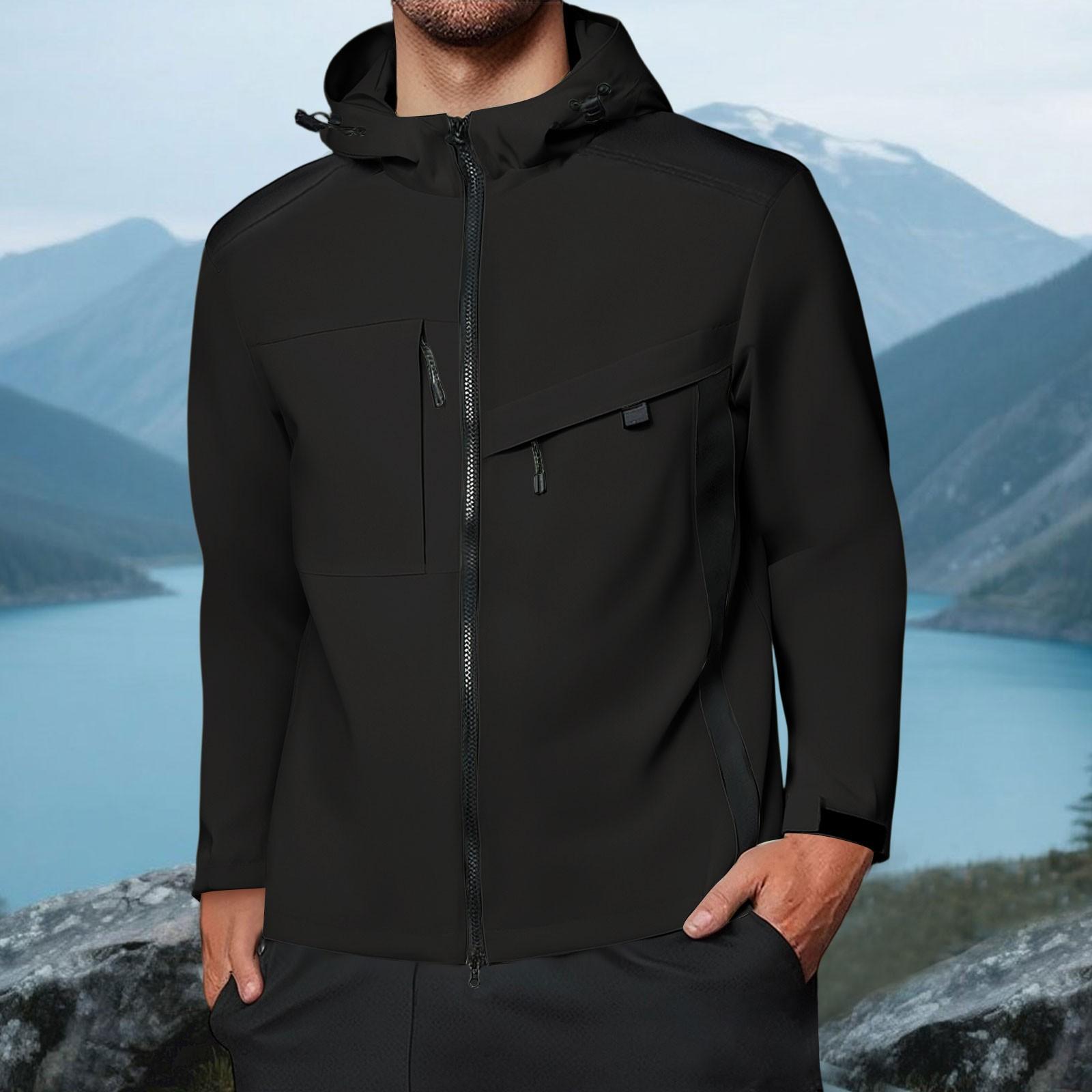 Men s Outdoor Windproof Jacket - Colorblock Zip-Up Multi-Pocket Hooded Adjustable Cuff Hiking Windbreaker Coat L чёрный
Men s Outdoor Windproof Jacket - Colorblock Zip-Up Multi-Pocket Hooded Adjustable Cuff Hiking Windbreaker Coat L чёрный