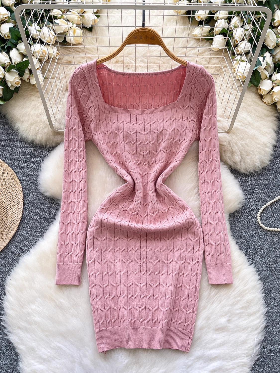 Pure Desire Elegant Square Neck Cable Knit Dress - Women s Autumn Winter Stretch Waist Sweater Mini Dress XL рожевий
Pure Desire Elegant Square Neck Cable Knit Dress - Women s Autumn Winter Stretch Waist Sweater Mini Dress XL рожевий
