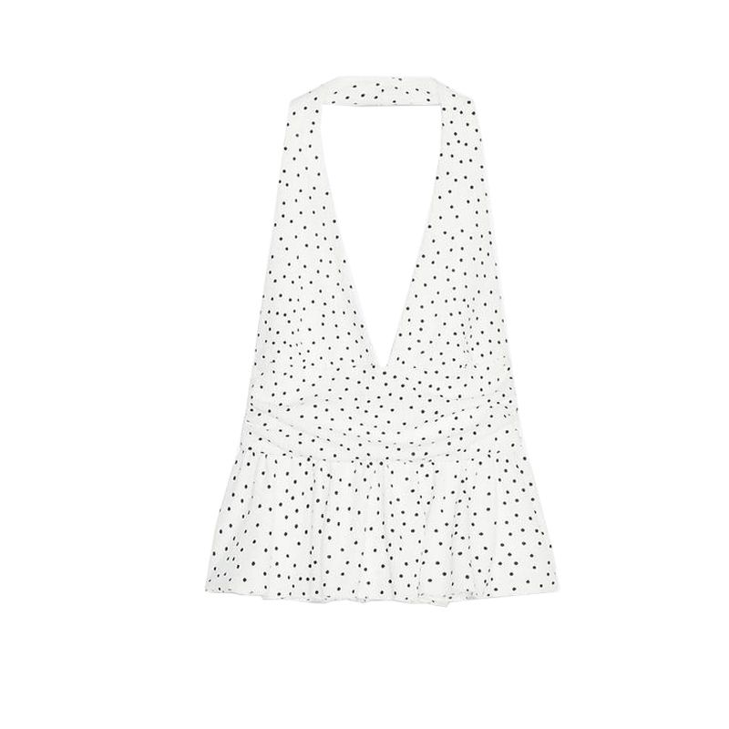 Summer New Product Women s Clothes Vacation Style Laminated Decoration Halterneck Collar Light Mature Wind Casual Tops 0347317 Black White S
Summer New Product Women s Clothes Vacation Style Laminated Decoration Halterneck Collar Light Mature Wind Casual Tops 0347317 Black White S