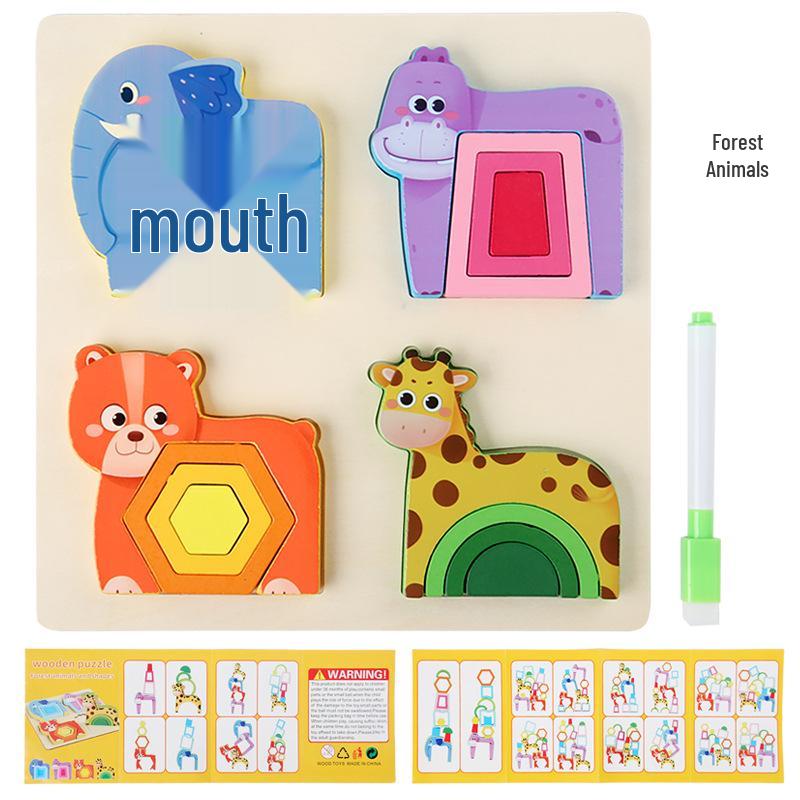 Пазл-доска для распознавания форм животных для раннего развития - Обучающая игрушка для младенцев и малышей
Пазл-доска для распознавания форм животных для раннего развития - Обучающая игрушка для младенцев и малышей